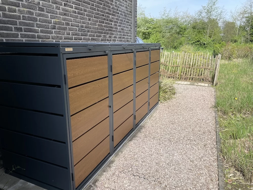 Kuba Store Ombouw Antraciet met Eiken Hout | 1 Container - Afbeelding 4