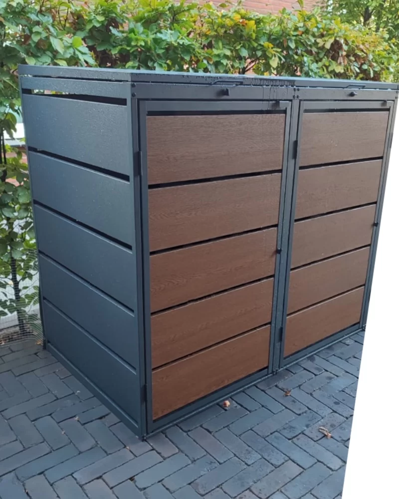 Kuba Store Ombouw Antraciet met Eiken Hout | 1 Container - Afbeelding 2