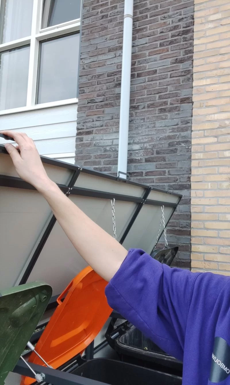 Kuba Store Ombouw Antraciet met Eiken Hout | 1 Container - Afbeelding 3